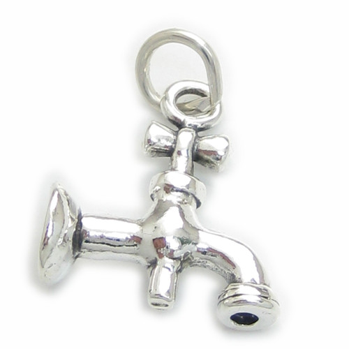Tap Faucet sterling silver charm .925 x 1 Water Tap charms
