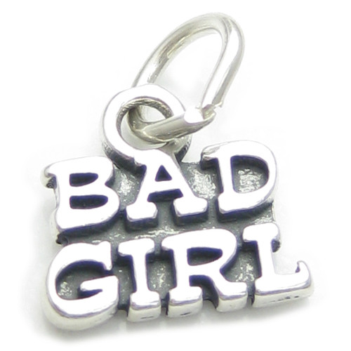 Bad Girl sterling silver charm .925 x 1 Naughty girls charms