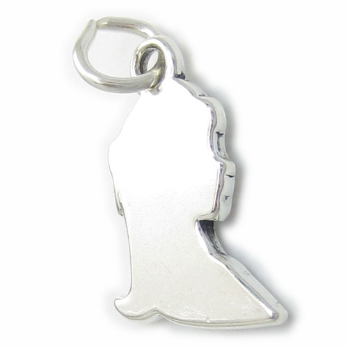 Girls Profile sterling silver charm .925 x 1 Girl Profiles charms