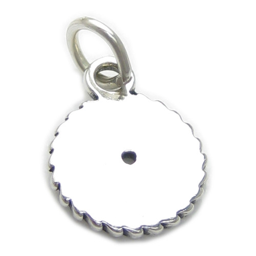 Circular Saw Disc sterling silver charm .925 Cutting Discs charms