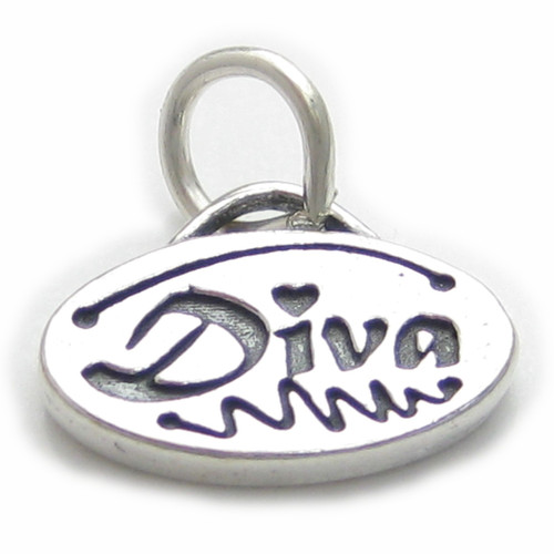 Diva sterling silver charm .925 Divas charms