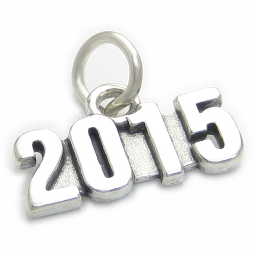 2015 year sterling silver charm .925 x 1 Wedding Birthday Graduation
