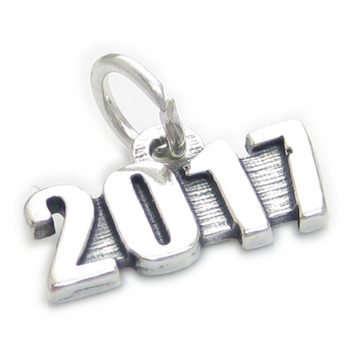 2017 year sterling silver charm .925 x 1 Wedding Birthday Graduation