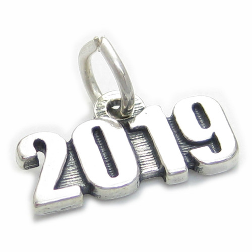 2019 year sterling silver charm .925 x 1 Wedding Birthday Graduation