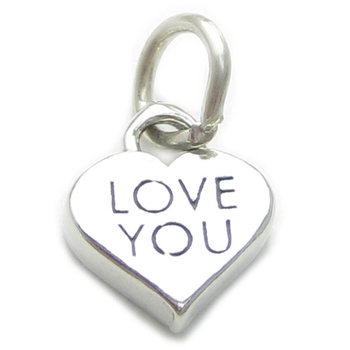 Love You sterling silver charm .925 x 1 Loving charms