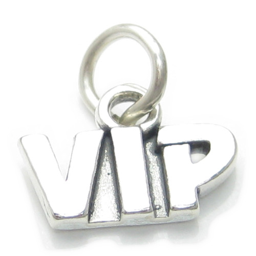 VIP sterling silver charm .925x1 Very Important Person charms VIPS charms