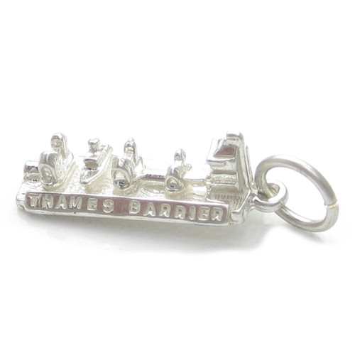 Thames Barrier sterling silver charm .925 x 1 London England charms