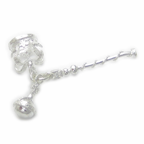 Crown Orb and Sceptre sterling silver charm .925 x 1 Royal Charms