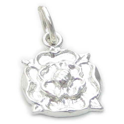Tudor Rose sterling silver charm .925 x 1 England York Union charms