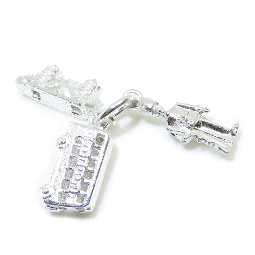 Tower Bridge Bus Guard sterling silver charm .925 London England charms