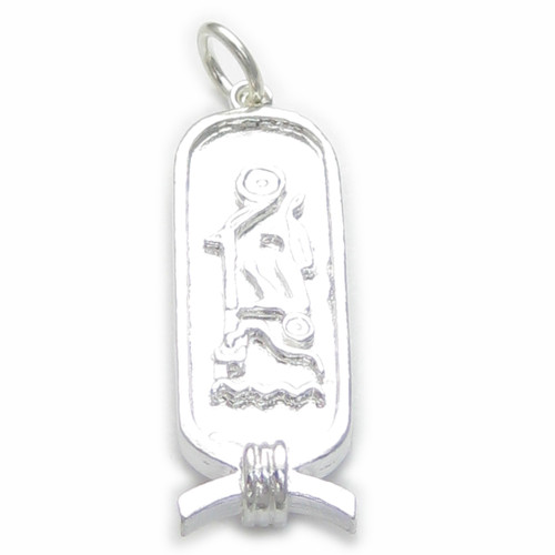 Egyptian Cartouche sterling silver charm pendant .925 Egypt charms