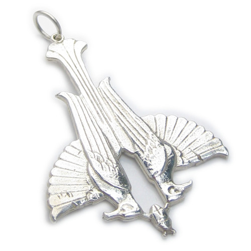 Falcon Egyptian LARGE sterling silver charm pendant .925 x 1