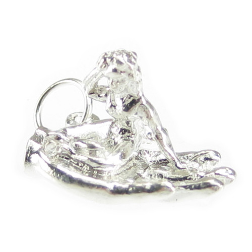 Bird in Hand sterling silver charm .925 x 1 Beauty Ladies charms