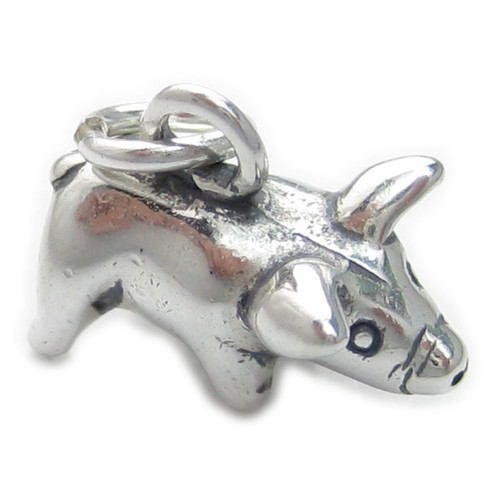 Pig sterling silver charm .925 x 1 Pigs and farm animals charms