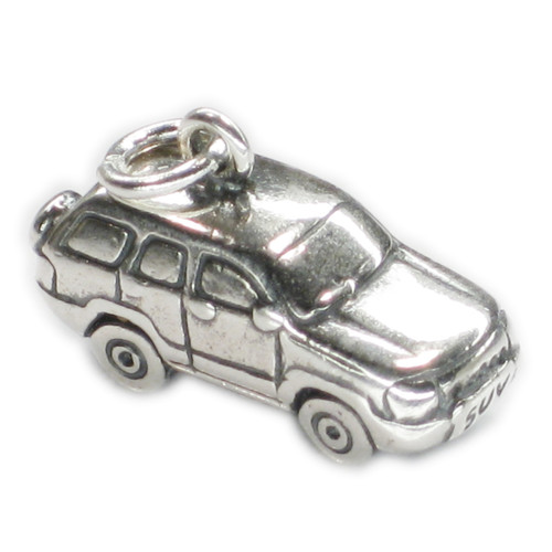 SUV 4 X 4 car sterling silver charm .925 x 1 Off Roader Cars charms