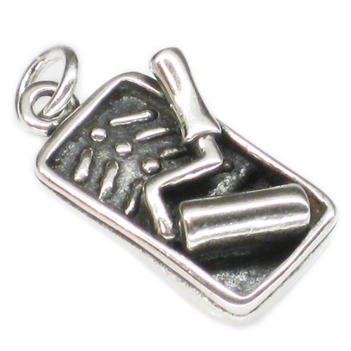 Paint Roller in Tray for the Decorator sterling silver charm .925 x 1