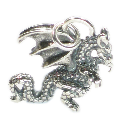 Dragon sterling silver charm .925 x 1 Dragons charms H
