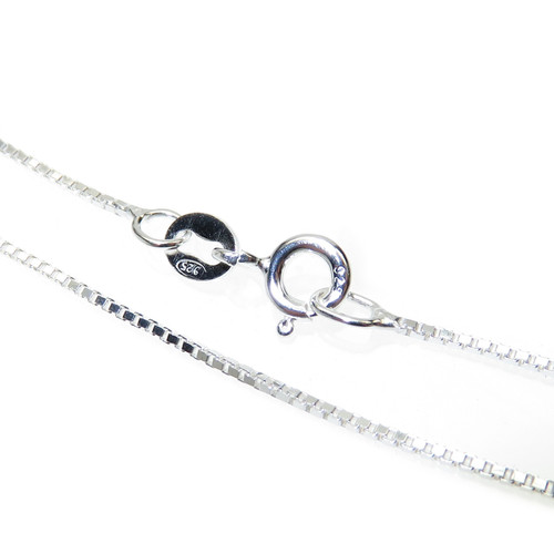 14 inch sterling silver fine box chain necklace .925 x 1 chains