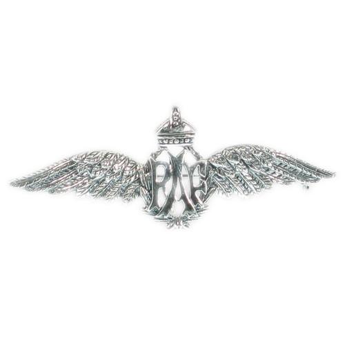 RAF Royal Air Force sterling silver brooch .925 Airforce Brooches
