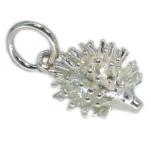 Hedgehog sterling silver charm .925 x 1 hedgehogs charms O