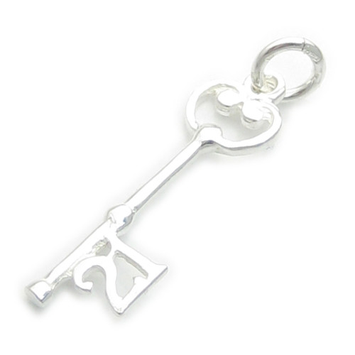 21st Birthday Key sterling silver charm .925 Birthday charms