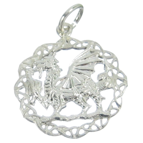 Dragon sterlng silver charm .925 Dragons Welsh Wales Charms Pendants