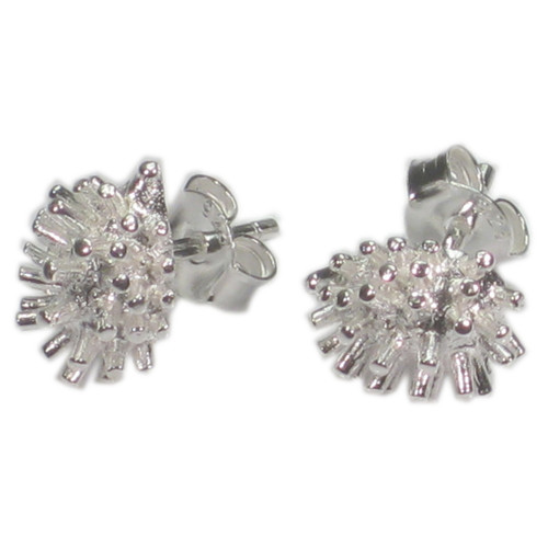 Hedgehog sterling silver stud earrings .925 x 1 pair hedgehogs studs