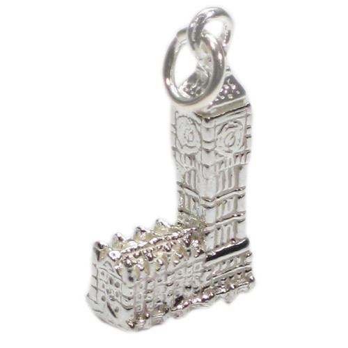 Big Ben London England sterlng silver charm .925 x1 Houses of Parliament
