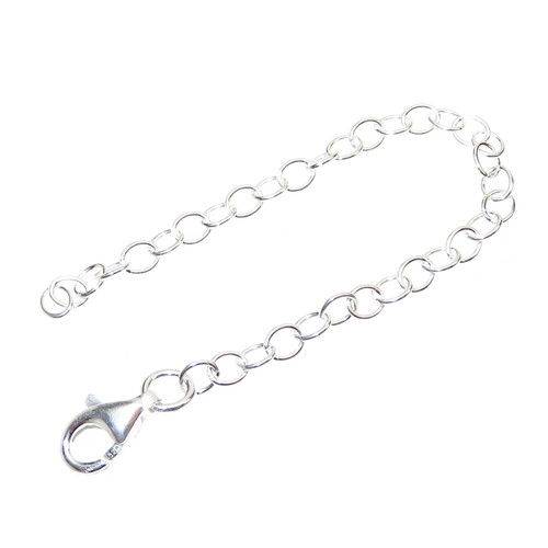 10cm 4inch apx sterling silver extension chain & lobster clip .925