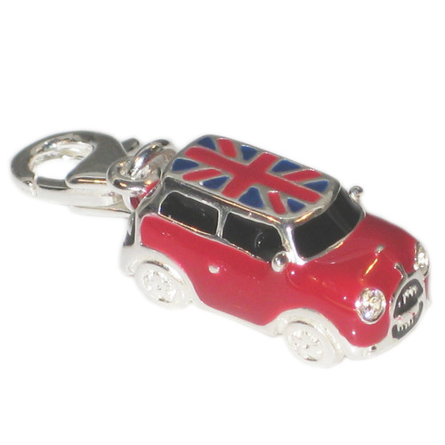 Mini Car with clip sterling silver charm .925 Minis Cars charms