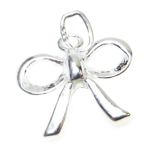 Bow sterling silver small charm .925 Beauty and Bows charms