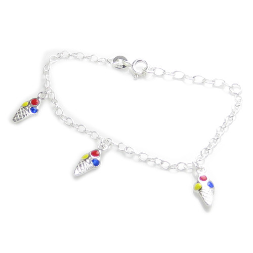 Childs Ice Cream sterling silver bracelet .925 childrens bracelets