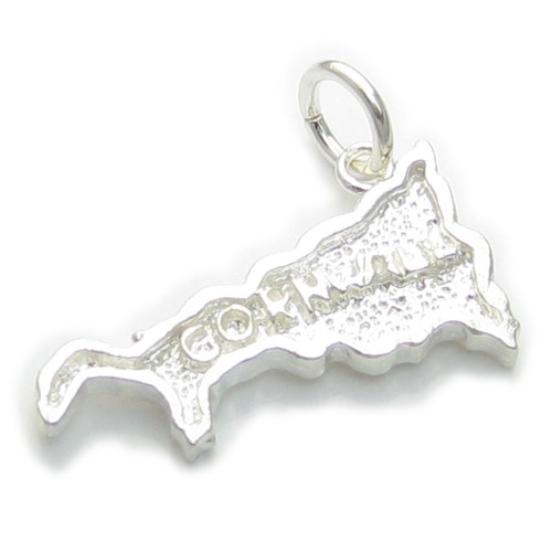 Cornwall Map sterling silver charm .925 x 1 England Maps charms