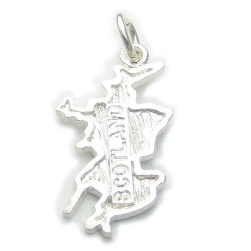 Map of Scotland sterling silver charm .925 Scottish Maps Charms