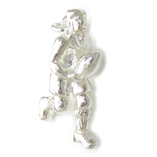 Rugby Player sterling silver charm .925 x 1 Rugger Nations League Union