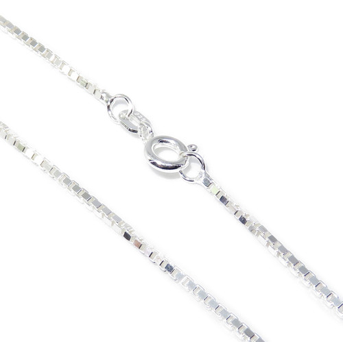 18 Inch sterling silver box chain necklace .925 x 1 Chains Necklaces