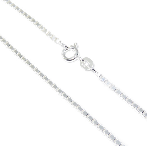 16 Inch sterling silver box chain necklace .925 x 1 Chains Necklaces A1