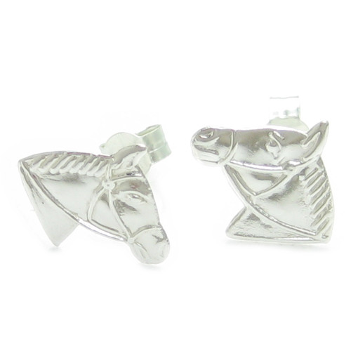Horse sterling silver stud earrings x 1 pair Horses studs
