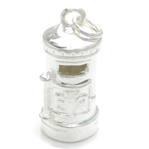 Pillarbox sterling silver charm .925 x 1 Letter Post Box Pillar charms