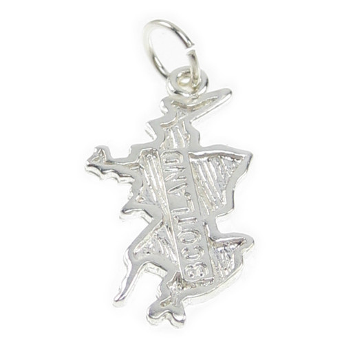 Scotland sterling silver charm .925 x 1 Scottish map charms