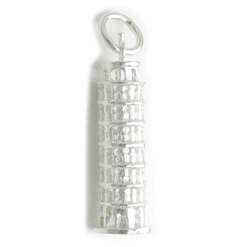 Leaning Tower of Pisa sterling silver charm .925 Italy Landmarks