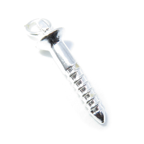 Screw sterling silver charm .925 x 1 Screws & DIY Woodwork charms