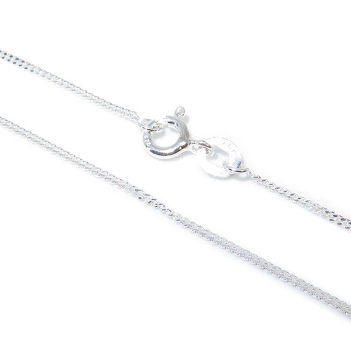14 inch sterling silver fine curb chain necklace .925 x 1 chains