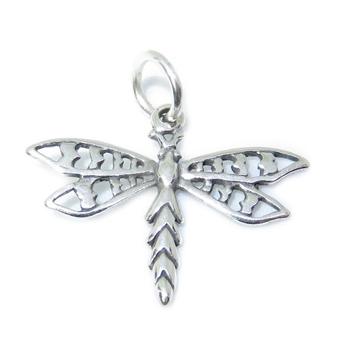 Dragonfly sterling silver charm .925 x 1 Dragon Fly Dragonflies charms A