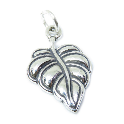 Leaf sterling silver charm .925 x 1 Trees & leaves charms