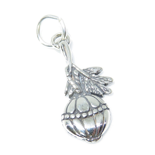 Christmas Decoration 2D sterling silver charm .925 baubles charms