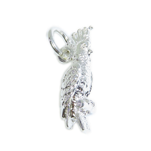 Cokatoo Parrot sterling silver charm .925 Cokatoos & Parrots charms