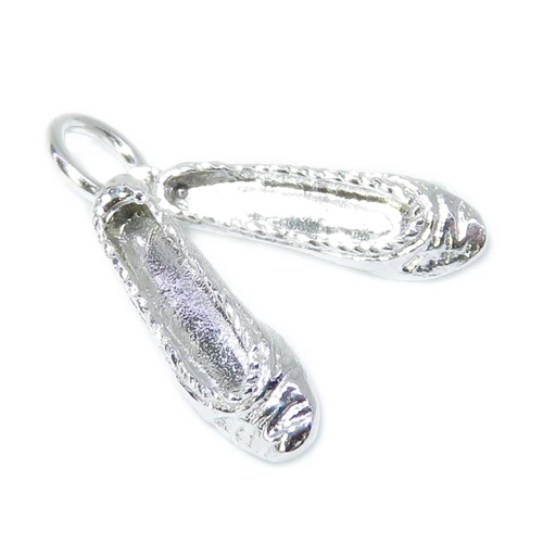 Ballet Shoes sterling silver charm .925 Ballerina Pumps charms