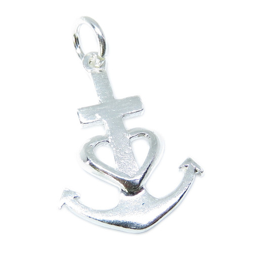 Faith Hope and Charity sterling silver charm .925 x 1 Caring charms A1