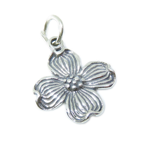 Flower sterling silver charm .925 x 1  Flowers charms